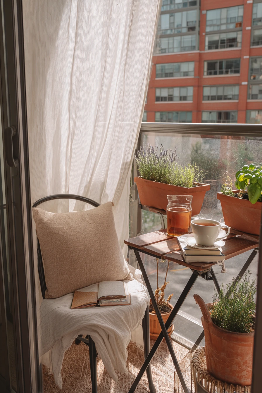 Small Balcony Curtain Shade for Apartment Living