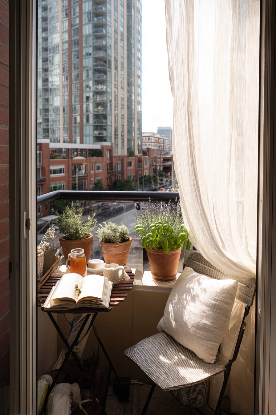 Small Balcony Curtain Shade for Apartment Living