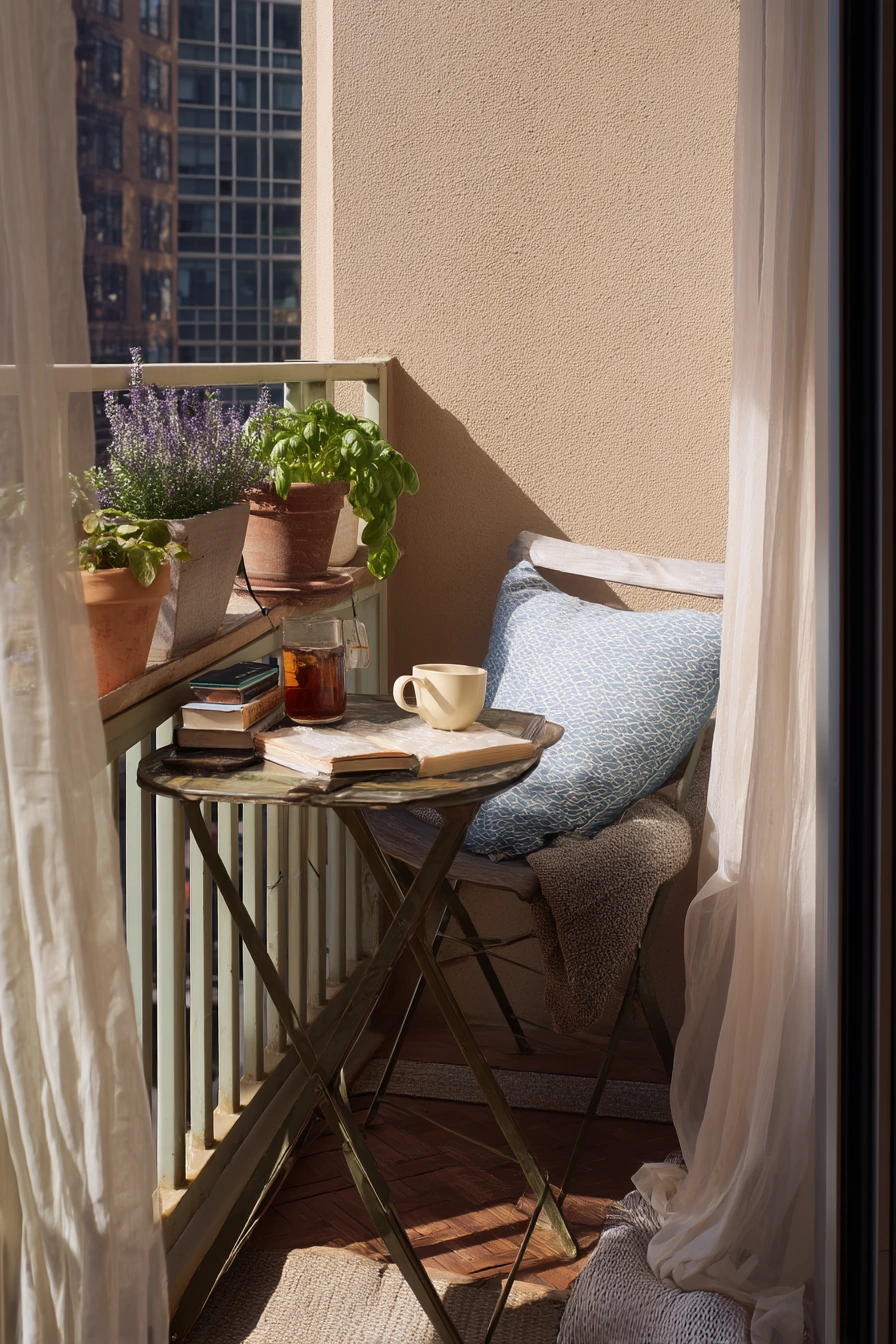 Small Balcony Curtain Shade for Apartment Living