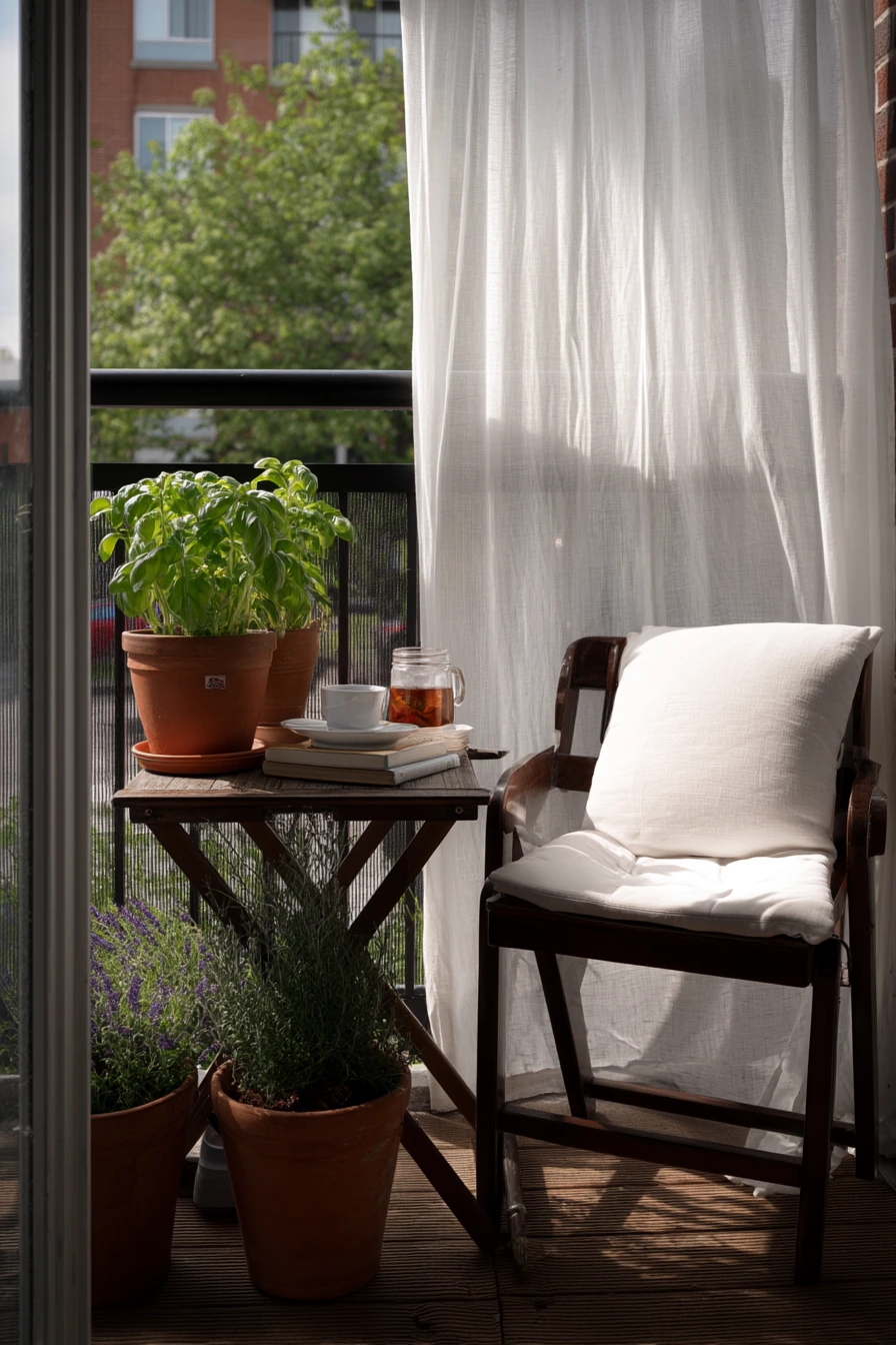 Small Balcony Curtain Shade for Apartment Living