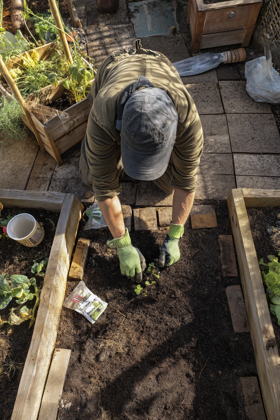 DIY Sleeper Path to the Vegetable Patch