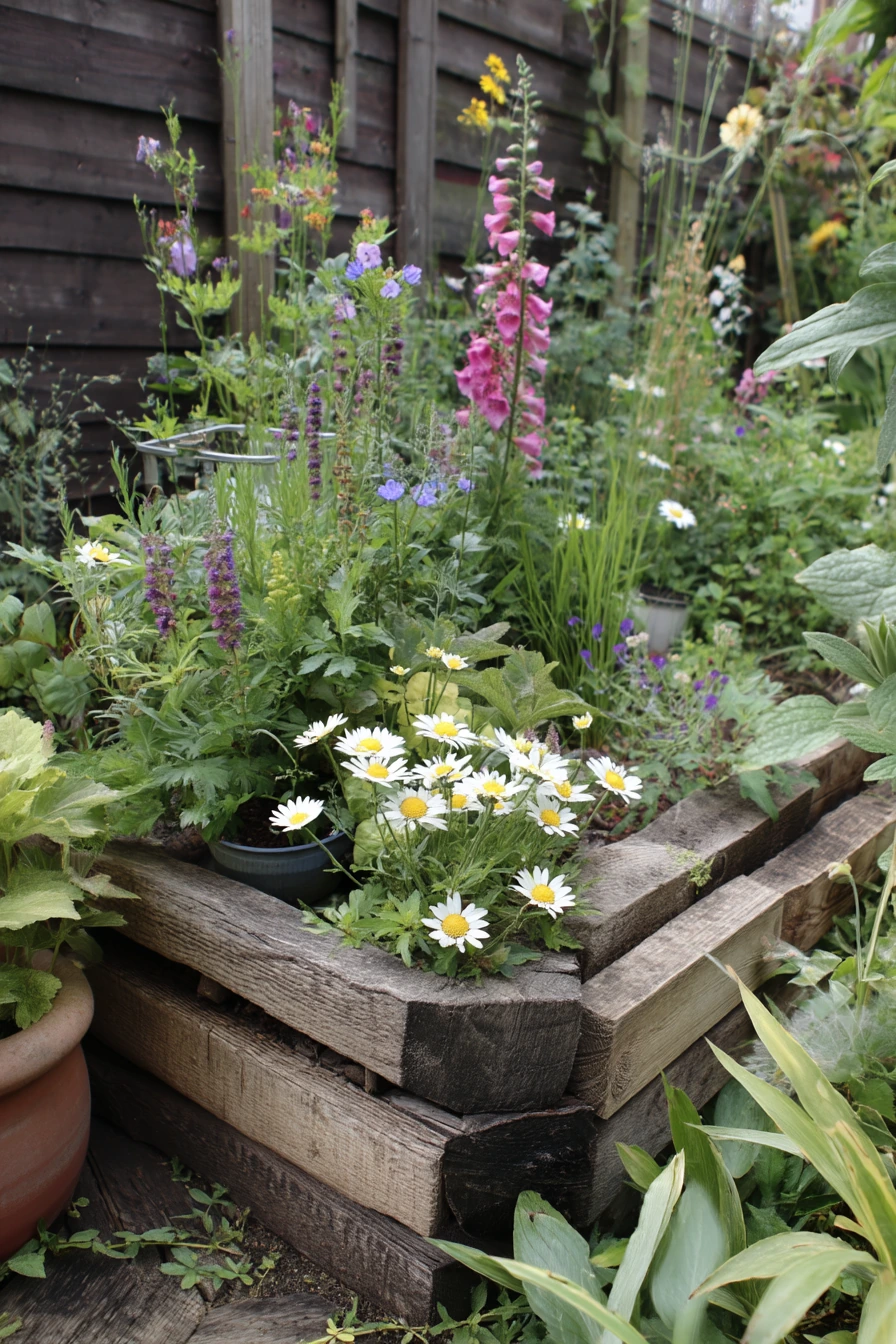 Budget Sleeper Planter with Pollinator Planting