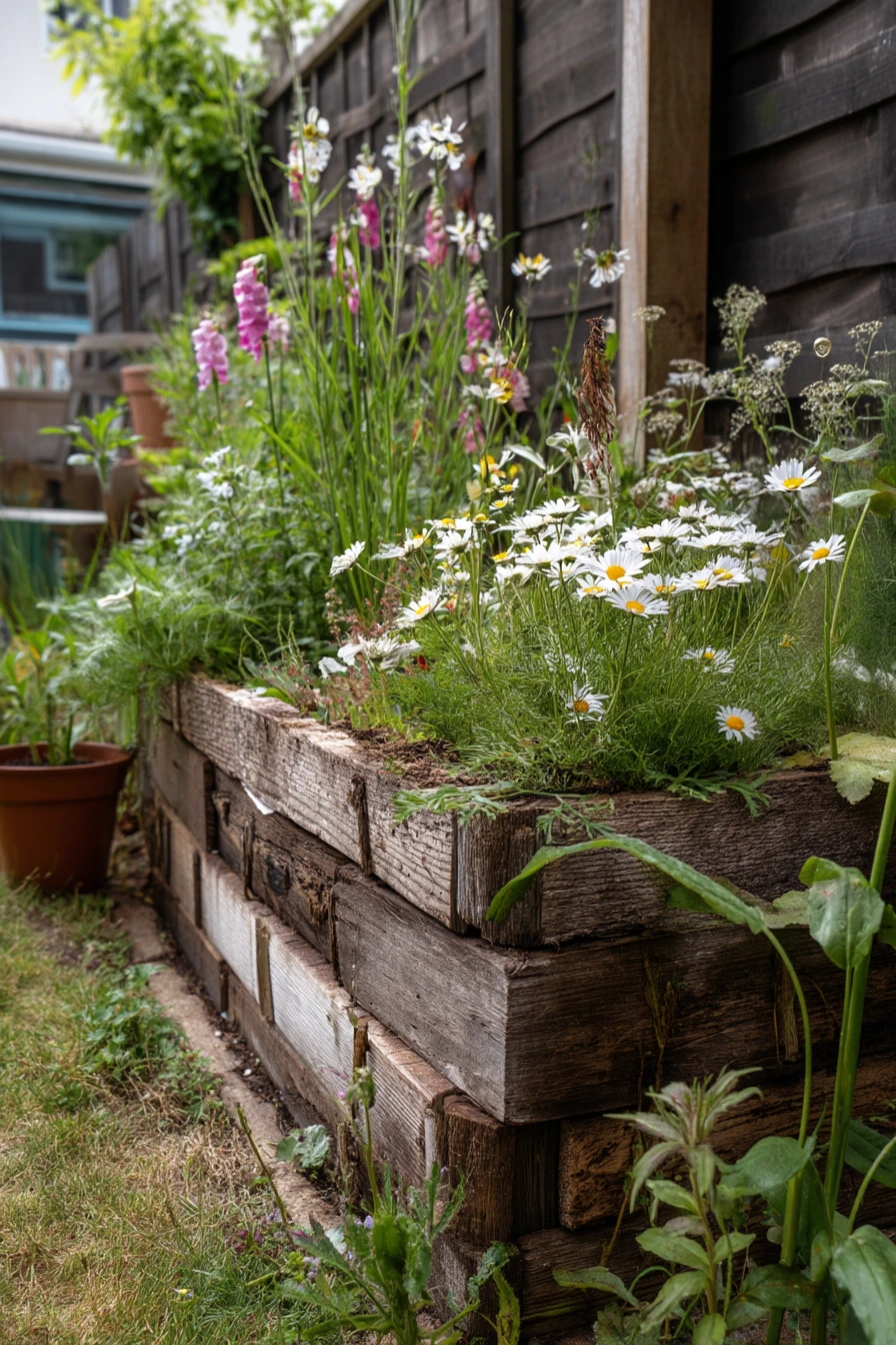 Budget Sleeper Planter with Pollinator Planting