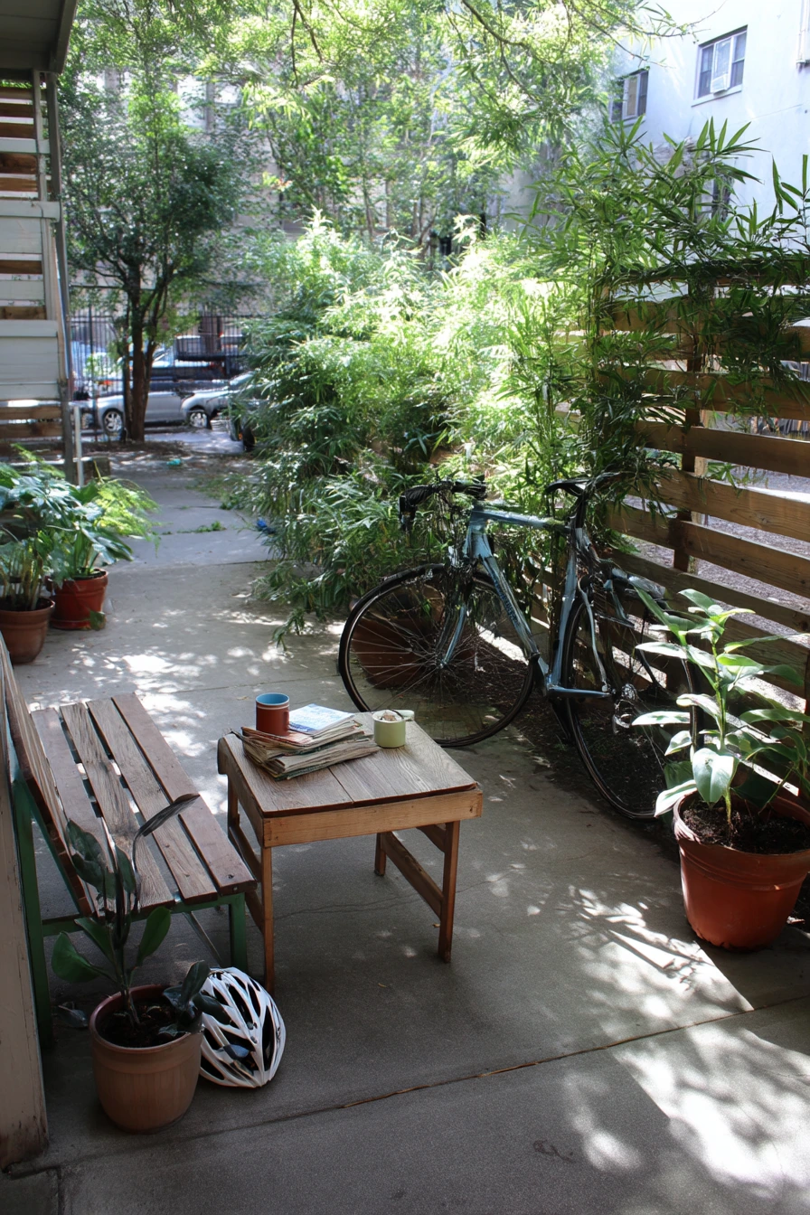 Privacy Trellis for a Shared Courtyard