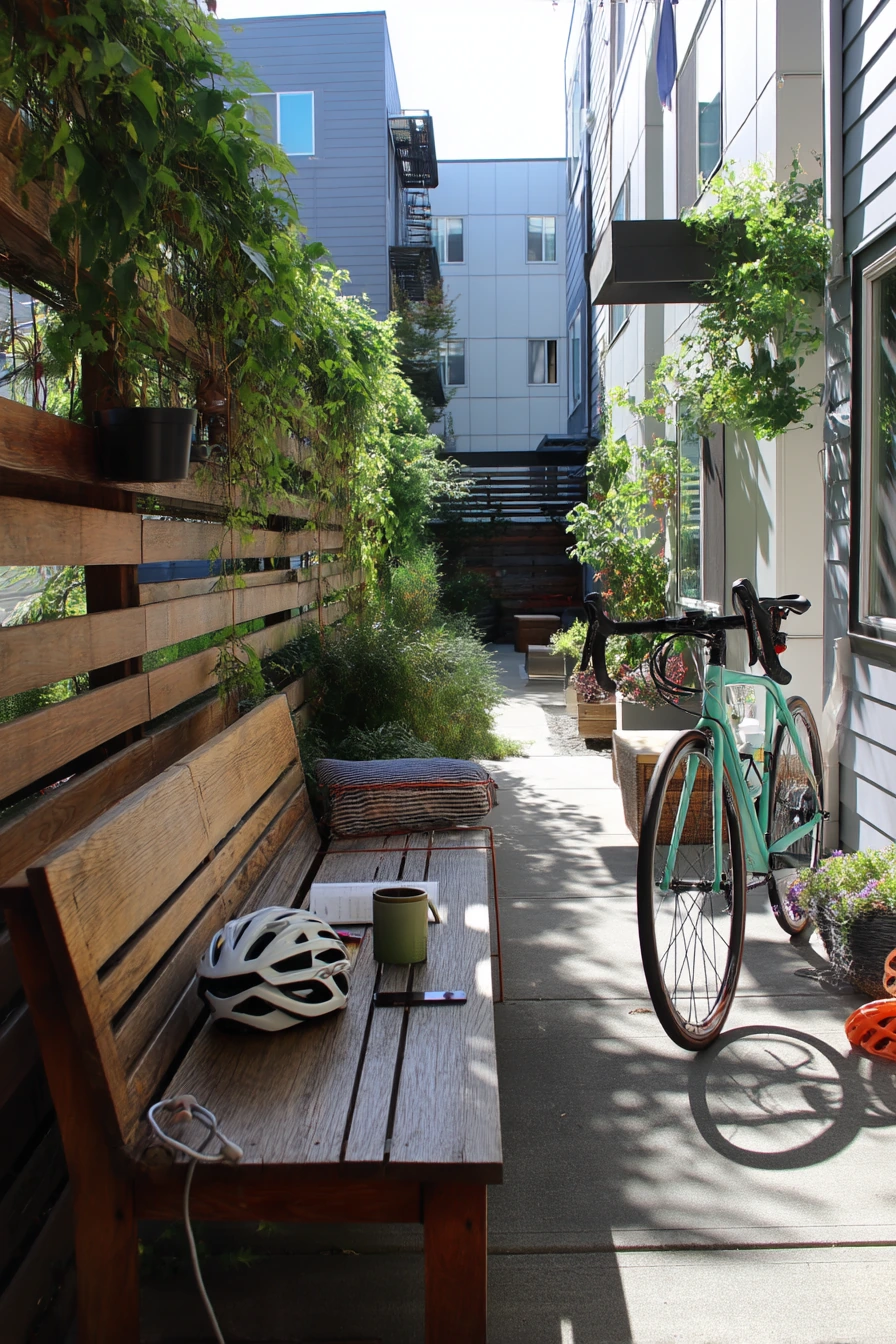 Privacy Trellis for a Shared Courtyard