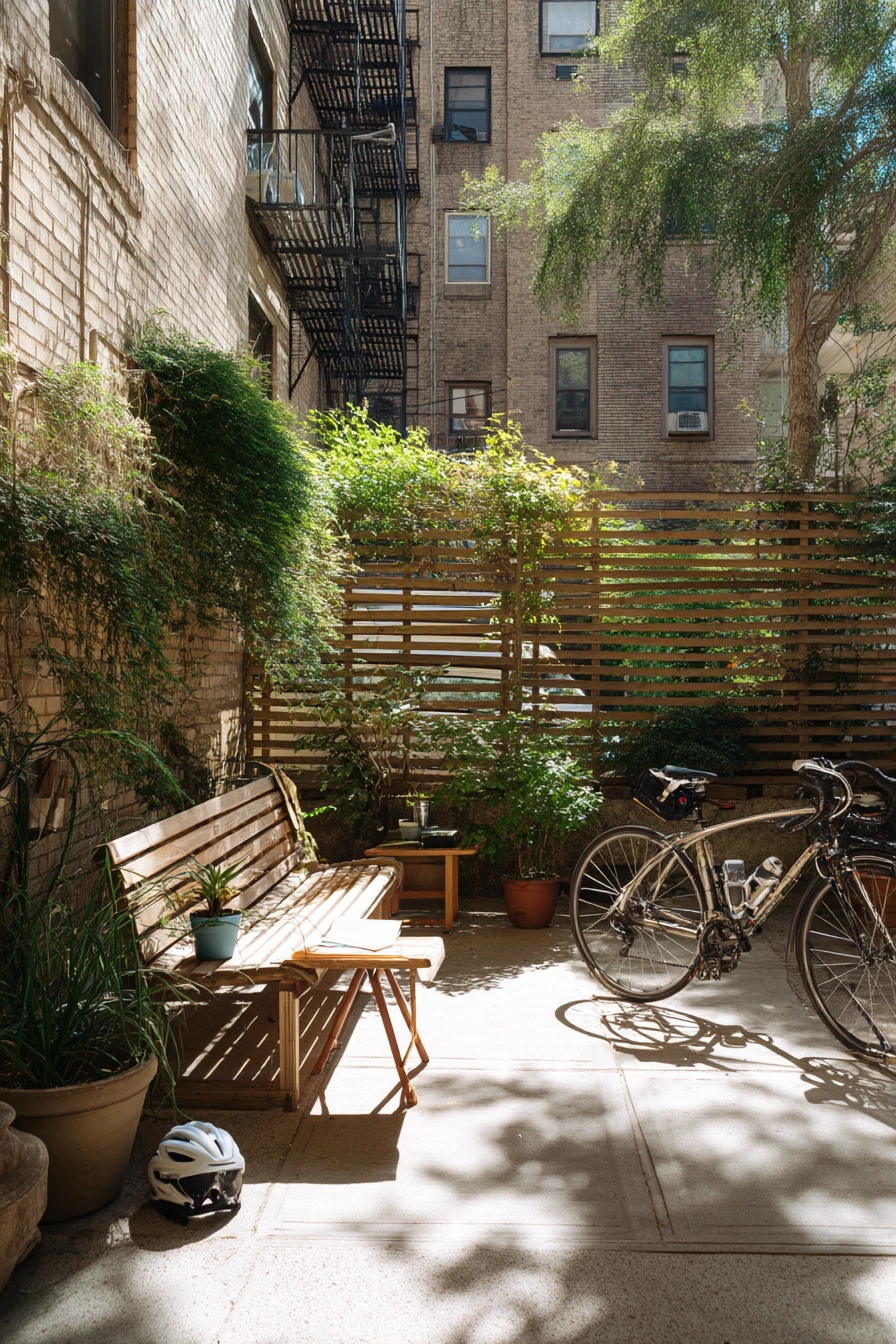 Privacy Trellis for a Shared Courtyard