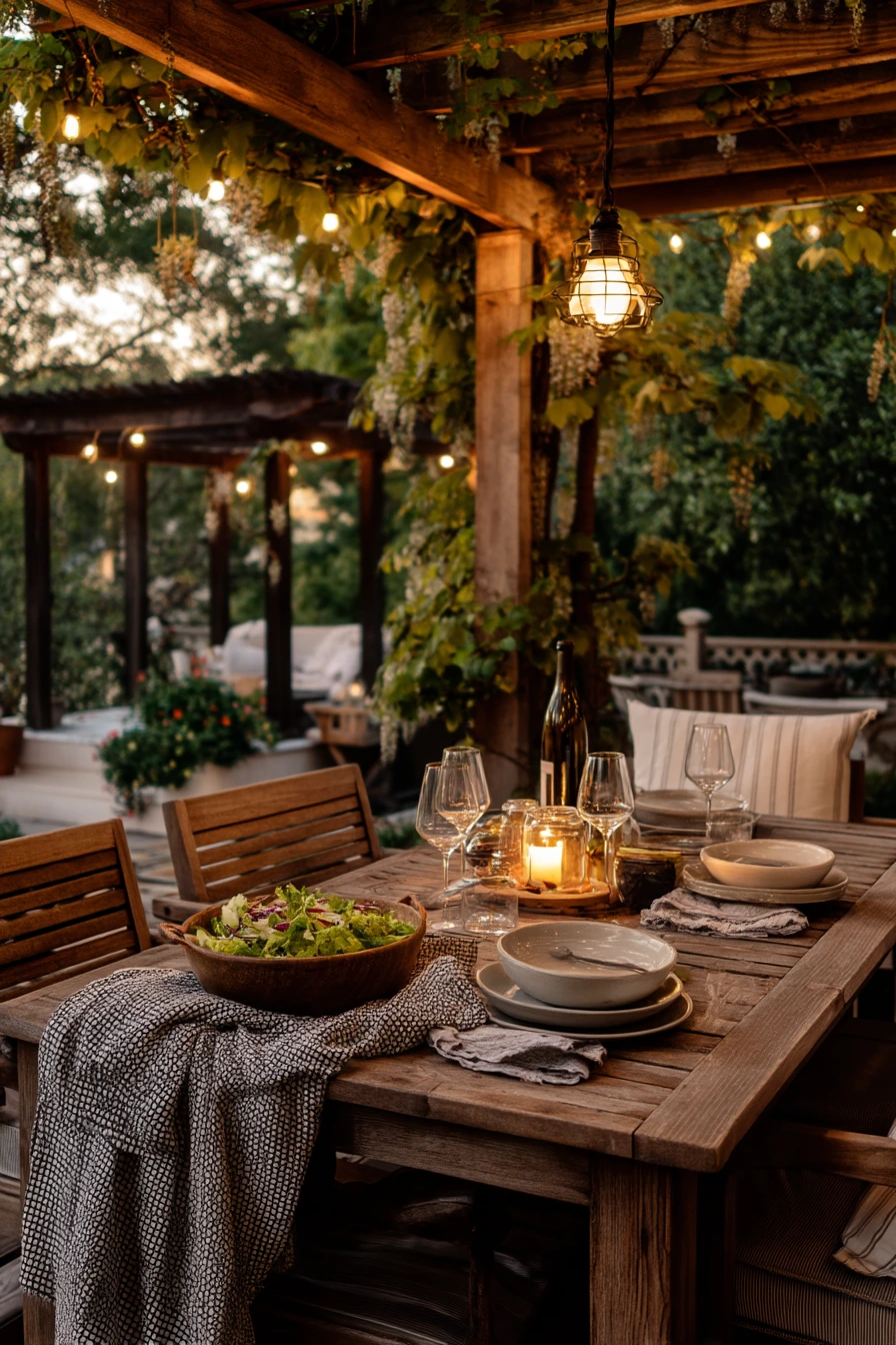 Pergola Trellis for Evening Entertaining