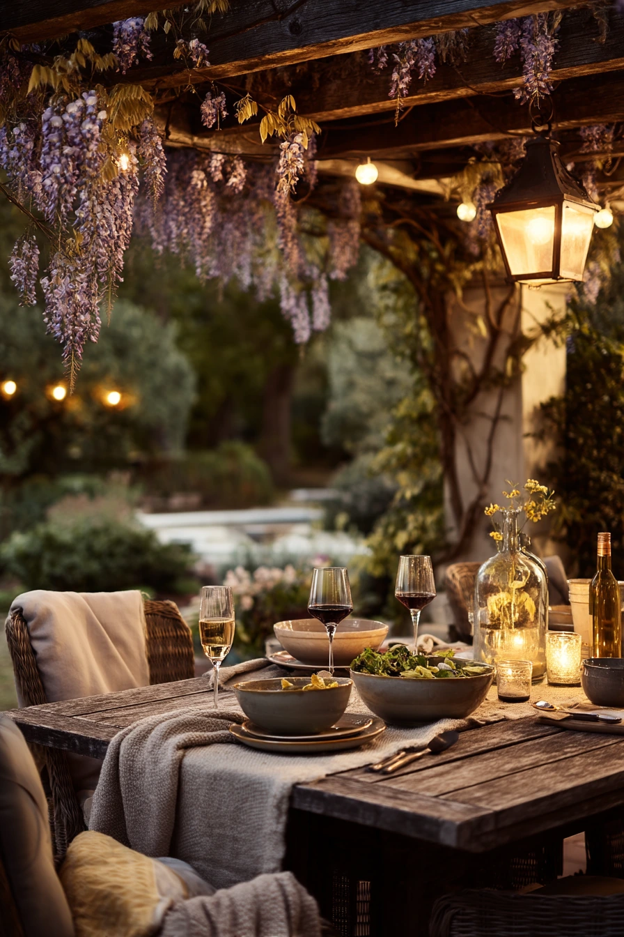 Pergola Trellis for Evening Entertaining