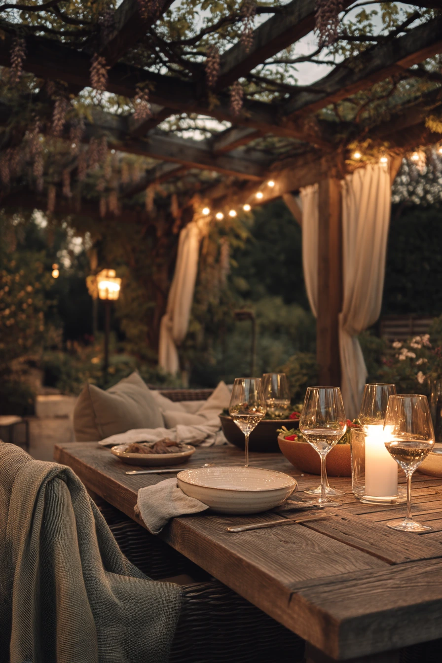 Pergola Trellis for Evening Entertaining