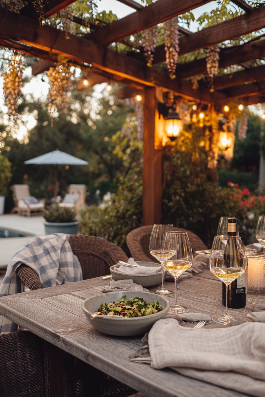 Pergola Trellis for Evening Entertaining