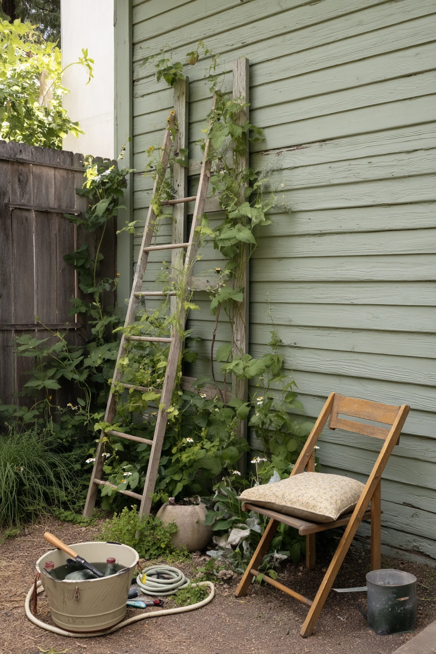 Budget Trellis from Reclaimed Lumber
