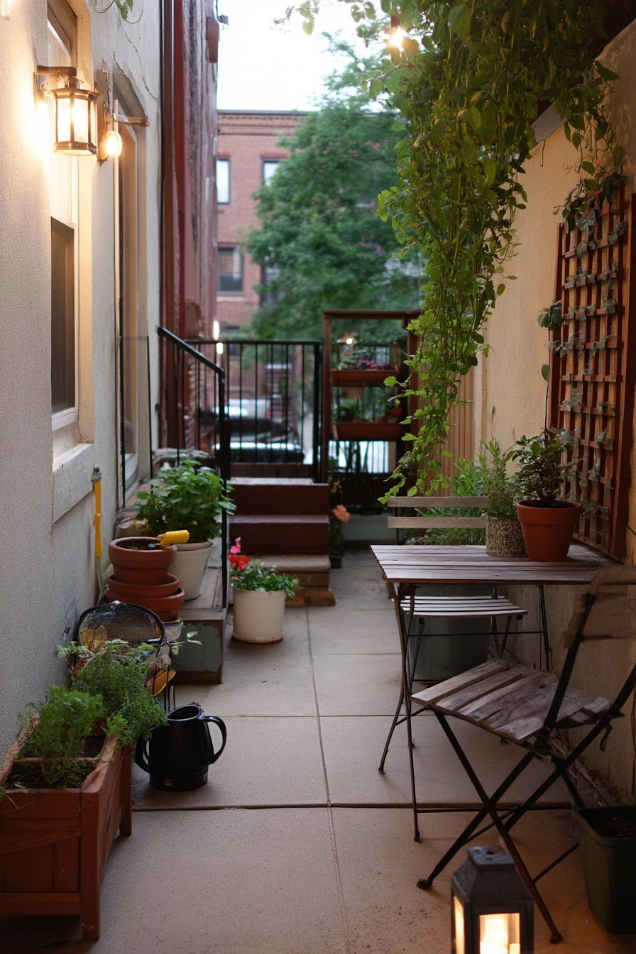 Renter-Friendly Trellis with Freestanding Planters