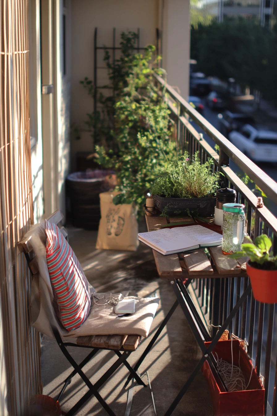 Small Balcony Trellis for Apartment Herbs