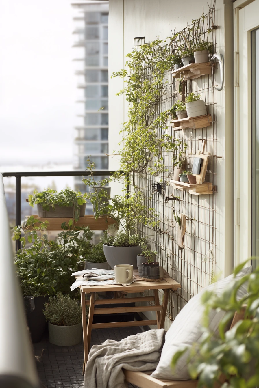 5. Small-Space Balcony Trellis
