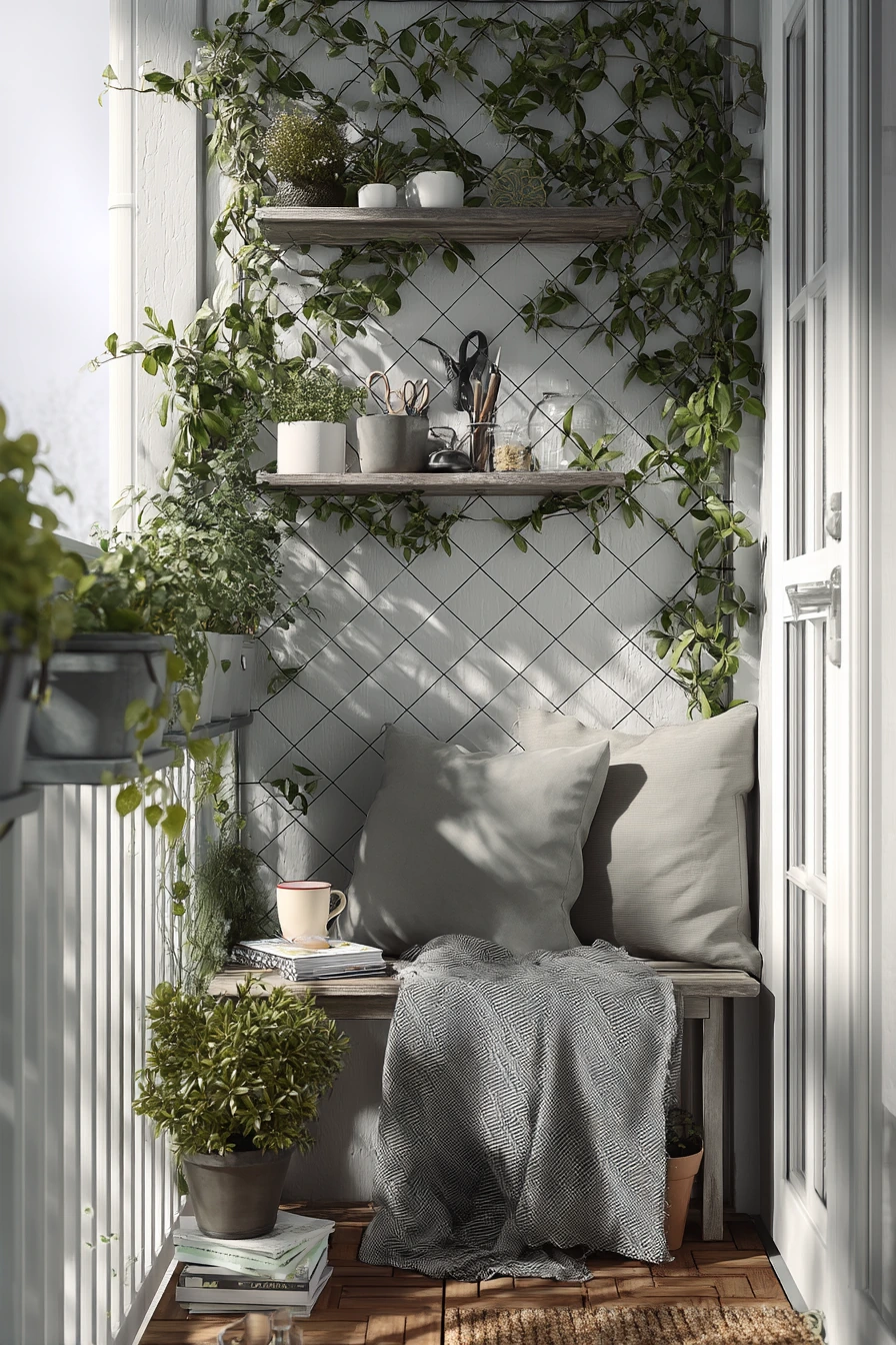 5. Small-Space Balcony Trellis