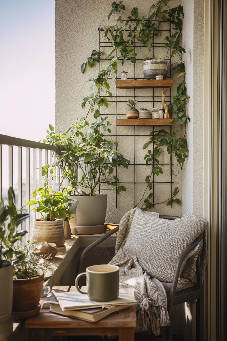 5. Small-Space Balcony Trellis