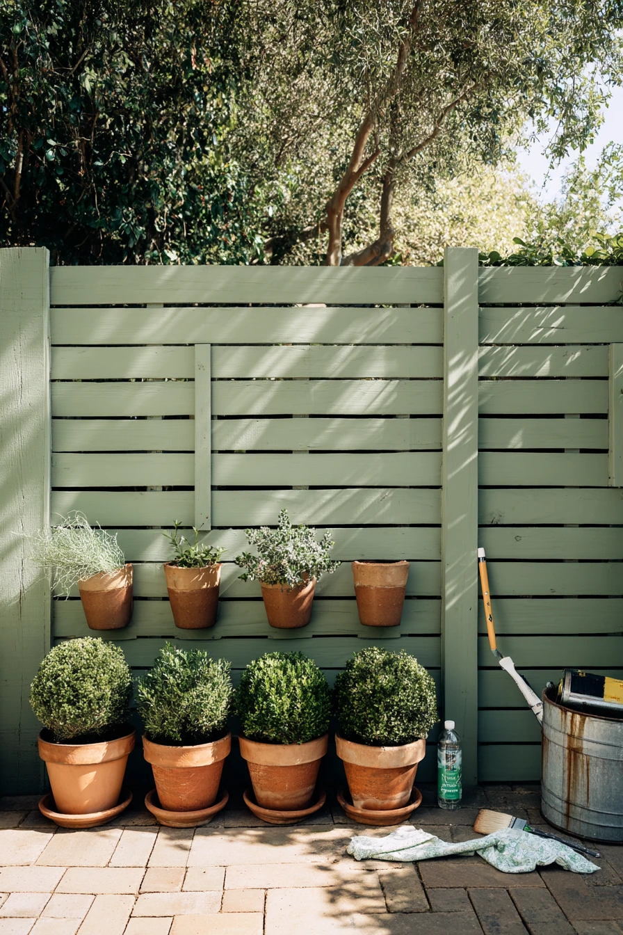 6. DIY Painted Garden Wall