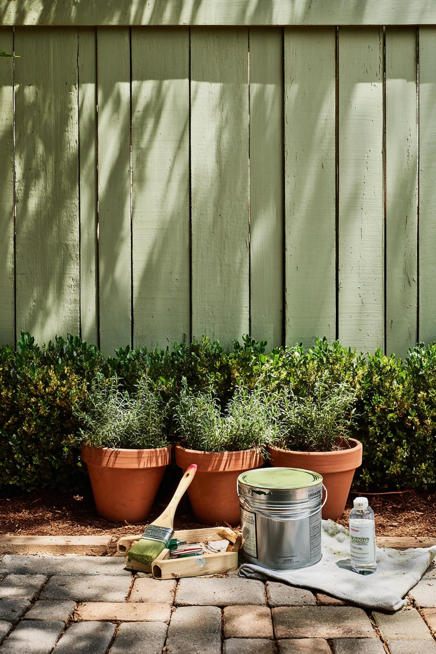 6. DIY Painted Garden Wall