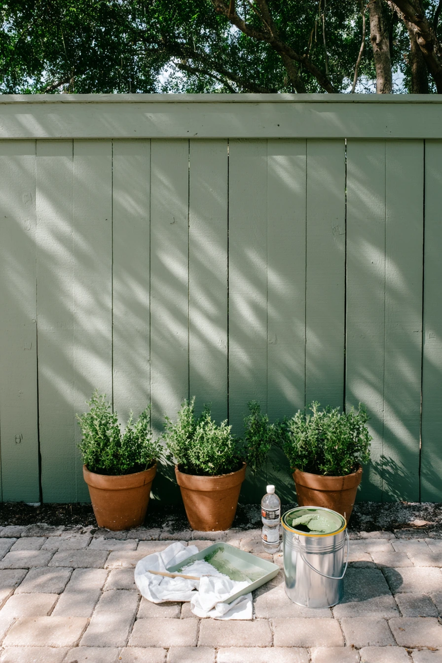 6. DIY Painted Garden Wall
