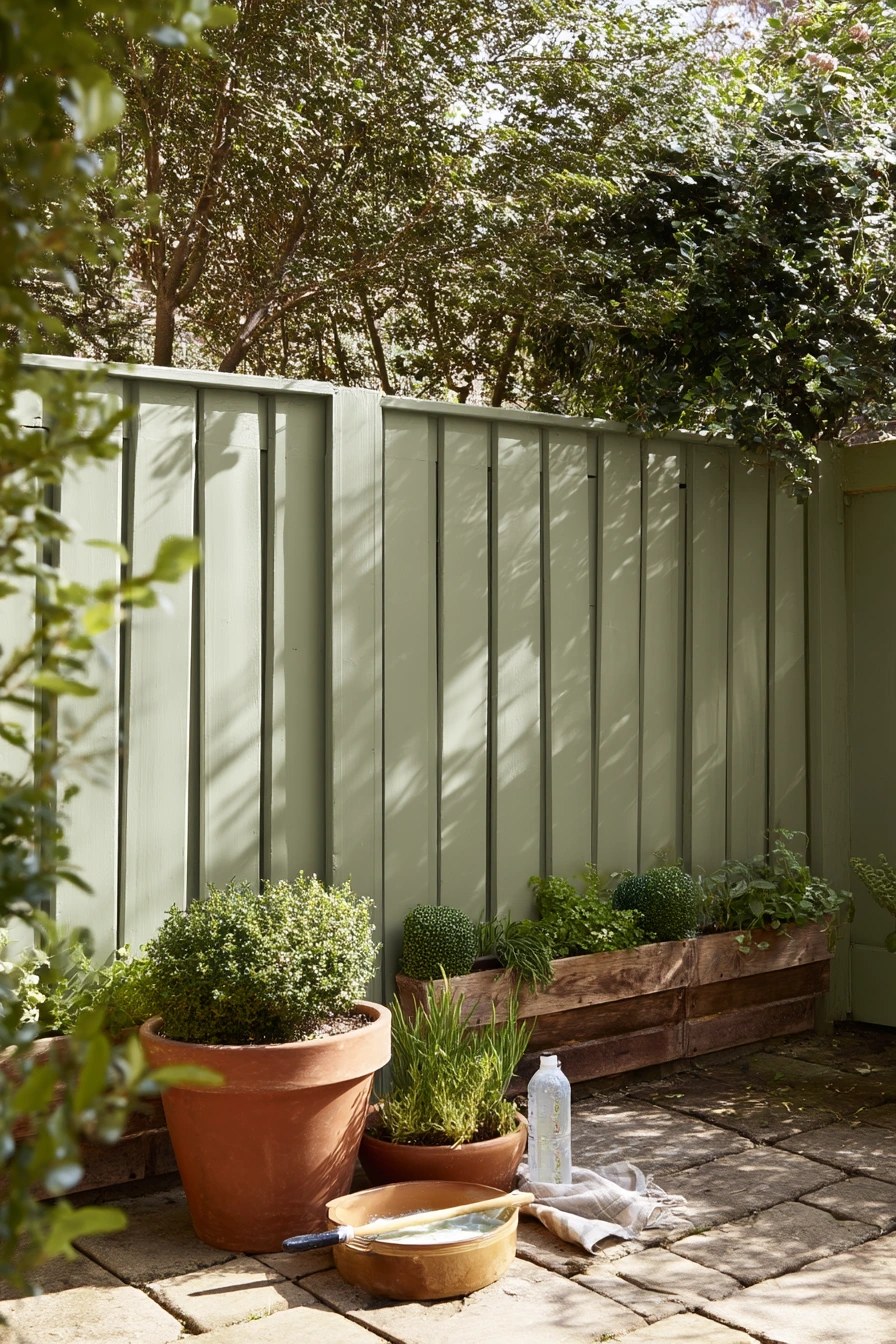 6. DIY Painted Garden Wall