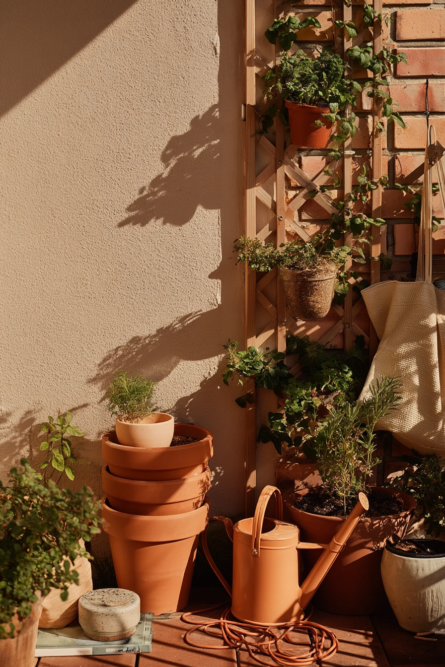 2. Budget Potted Garden Wall