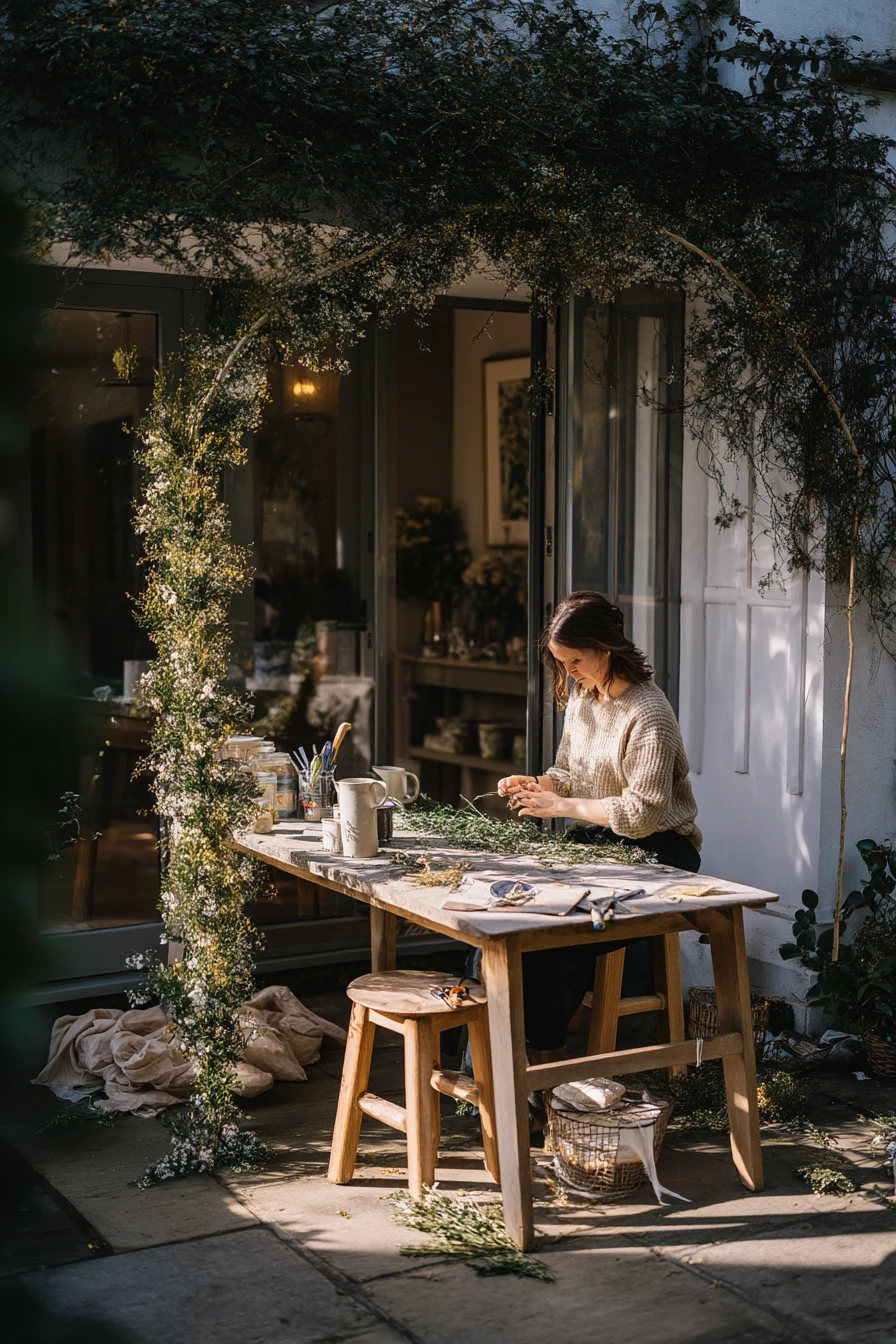 DIY Floral Arch in Progress