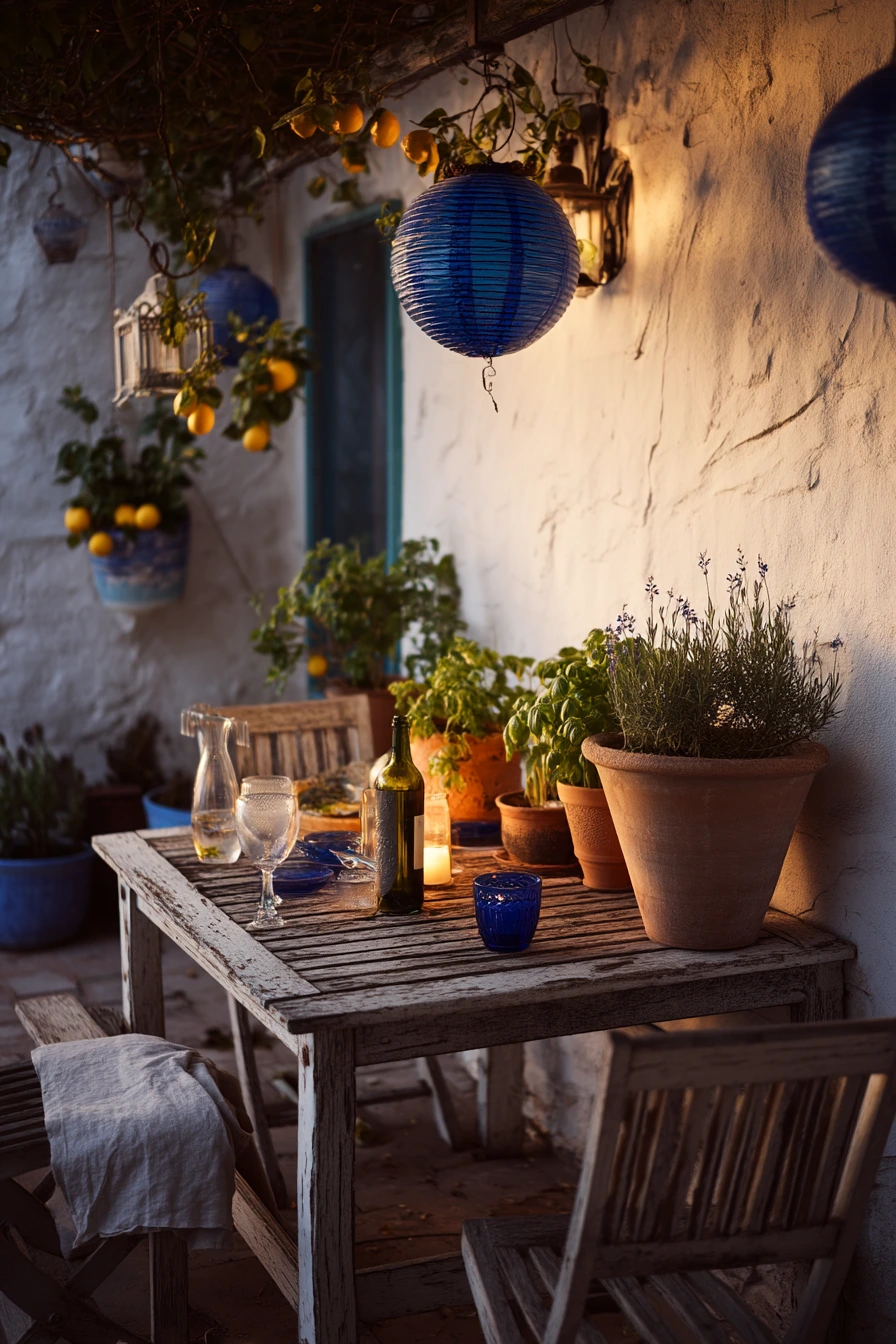 Supper Patio with Lantern Glow