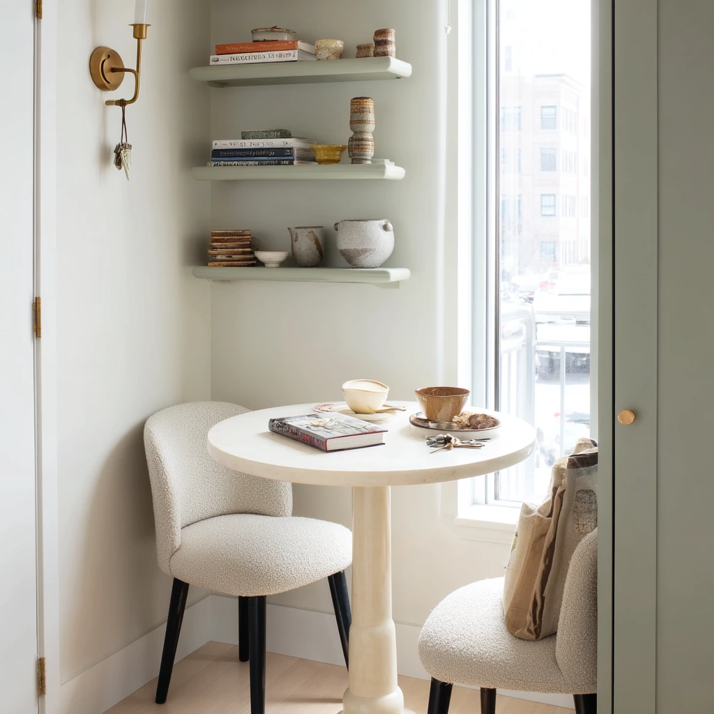 Small-Space Green Dining Nook