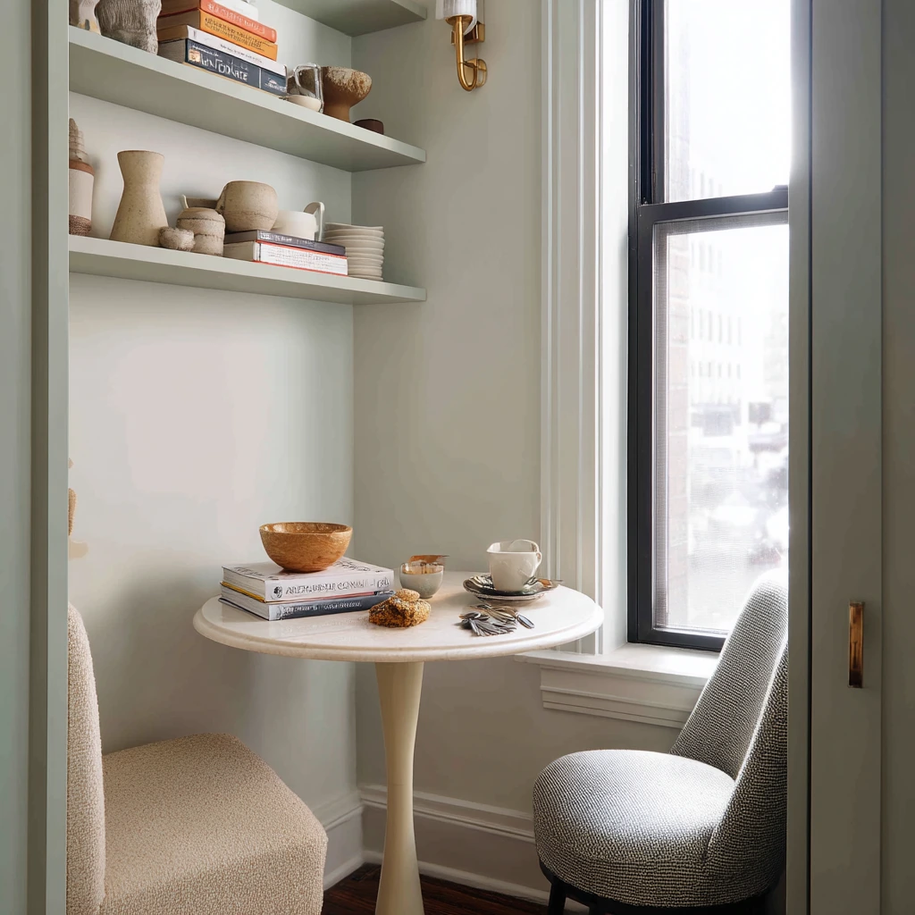 Small-Space Green Dining Nook