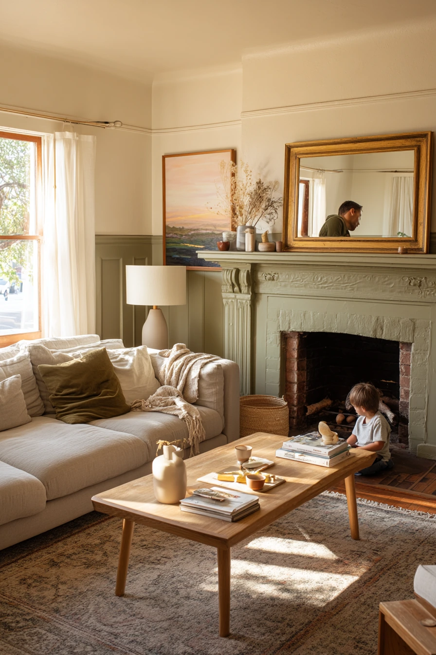 green fireplace ideas