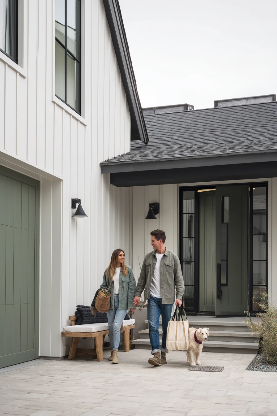 4. Modern Farmhouse Green Door Upgrade