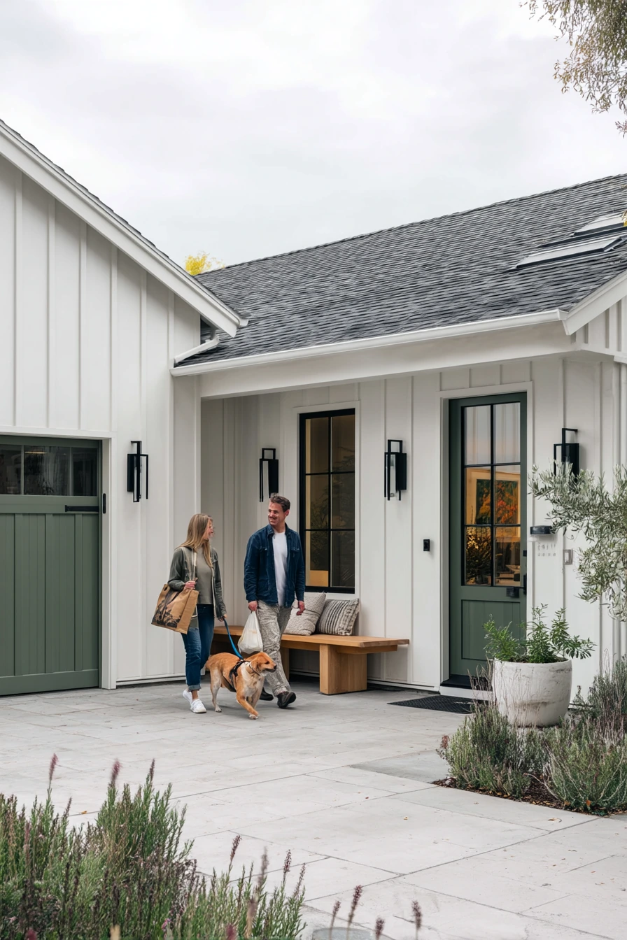 4. Modern Farmhouse Green Door Upgrade