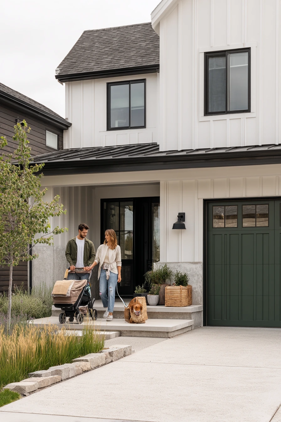 4. Modern Farmhouse Green Door Upgrade