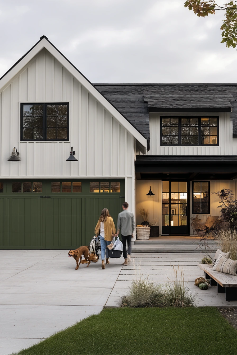 4. Modern Farmhouse Green Door Upgrade