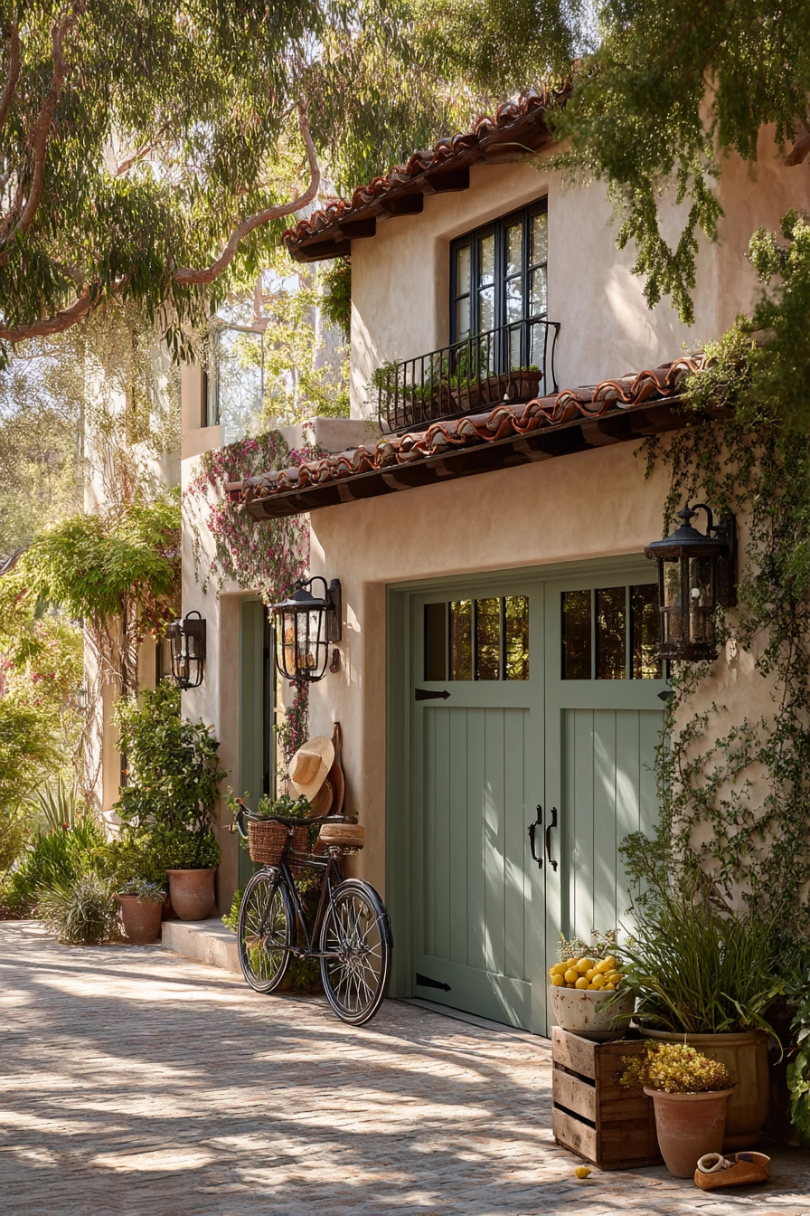 7. Mediterranean House With Painted Green Door