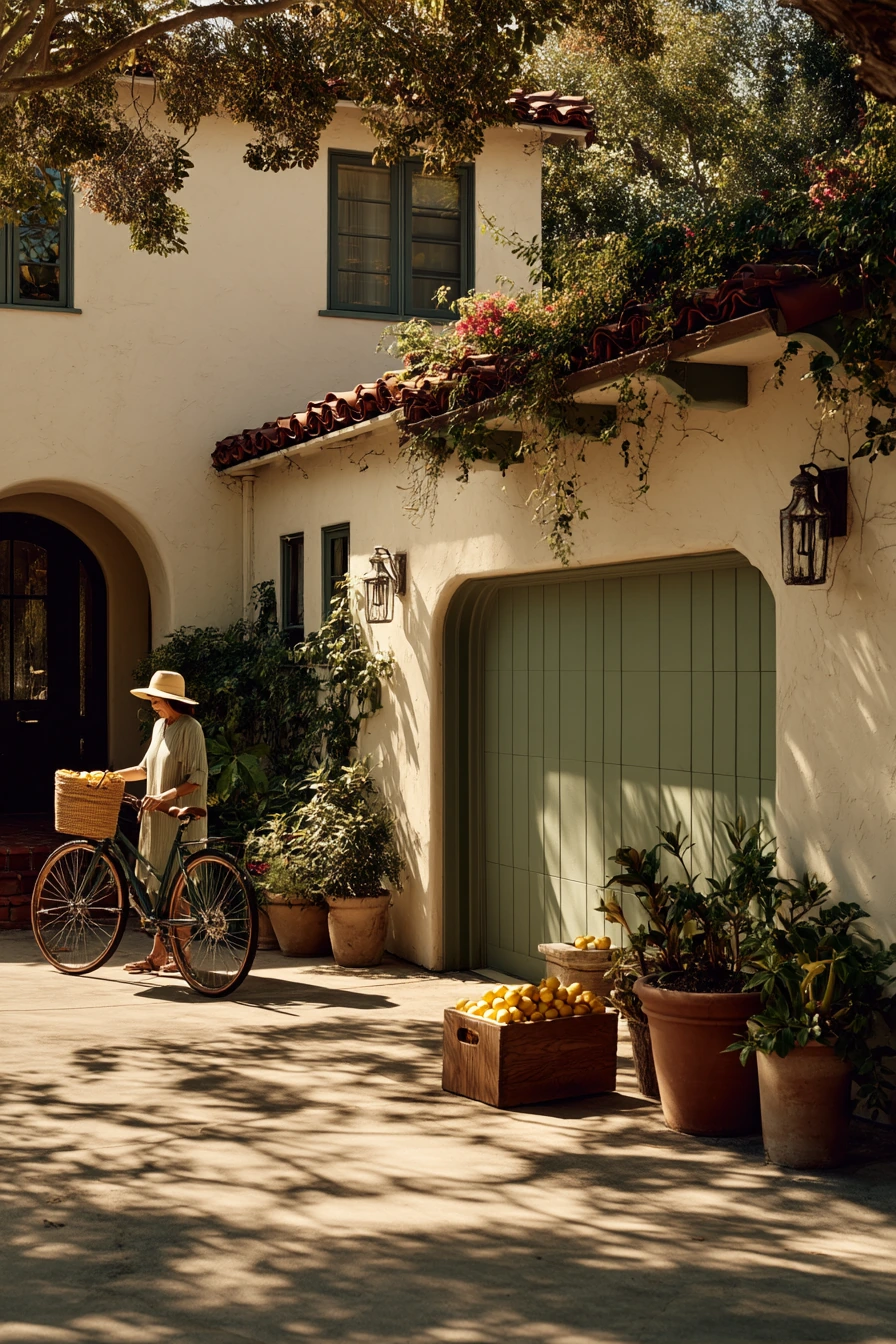 7. Mediterranean House With Painted Green Door