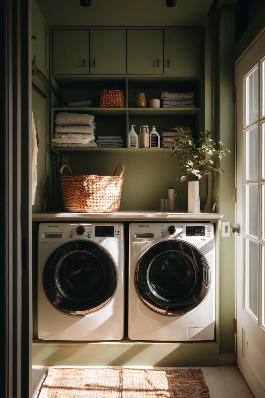Tiny Apartment Laundry Wall
