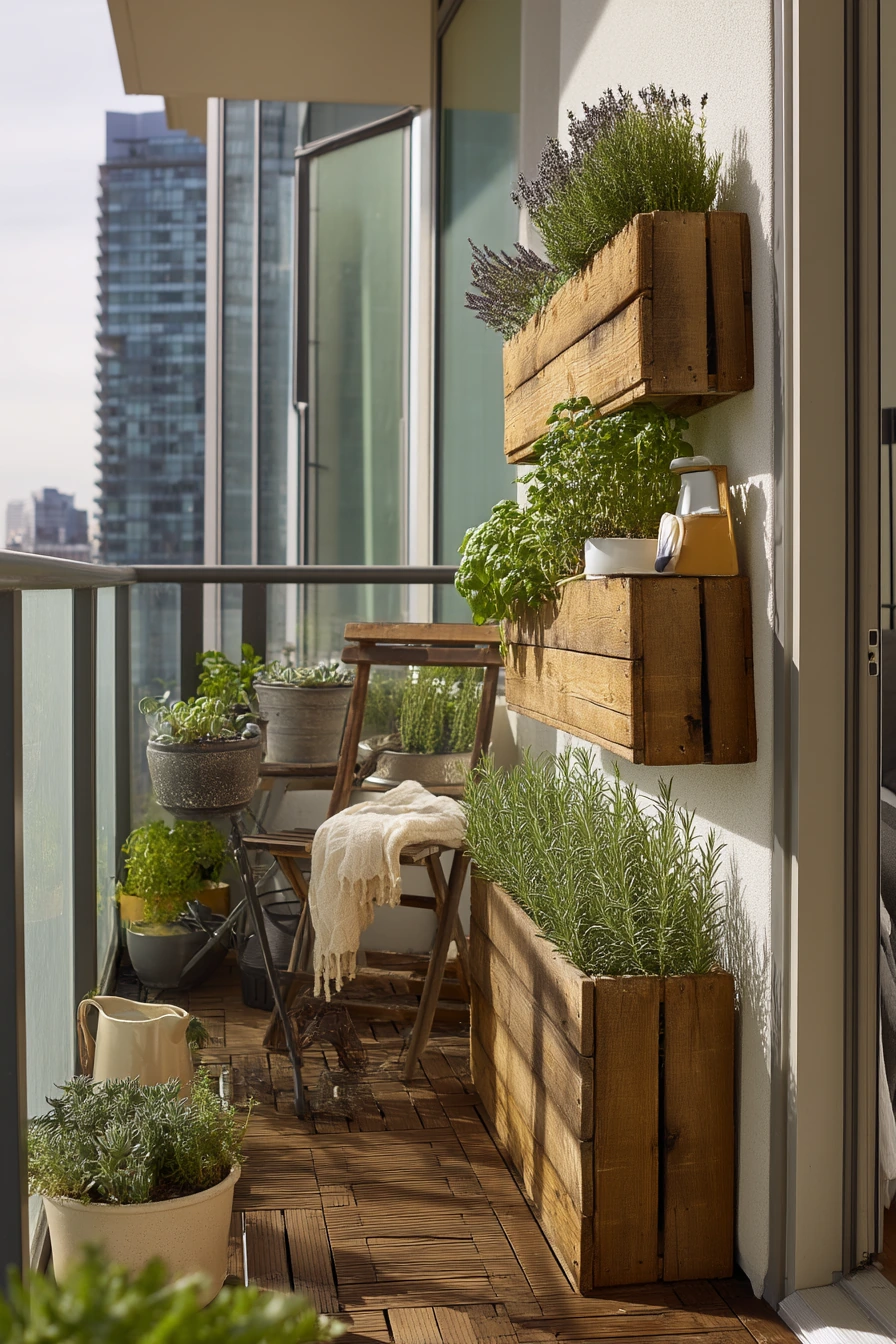 Small-Space Balcony Herb Beds