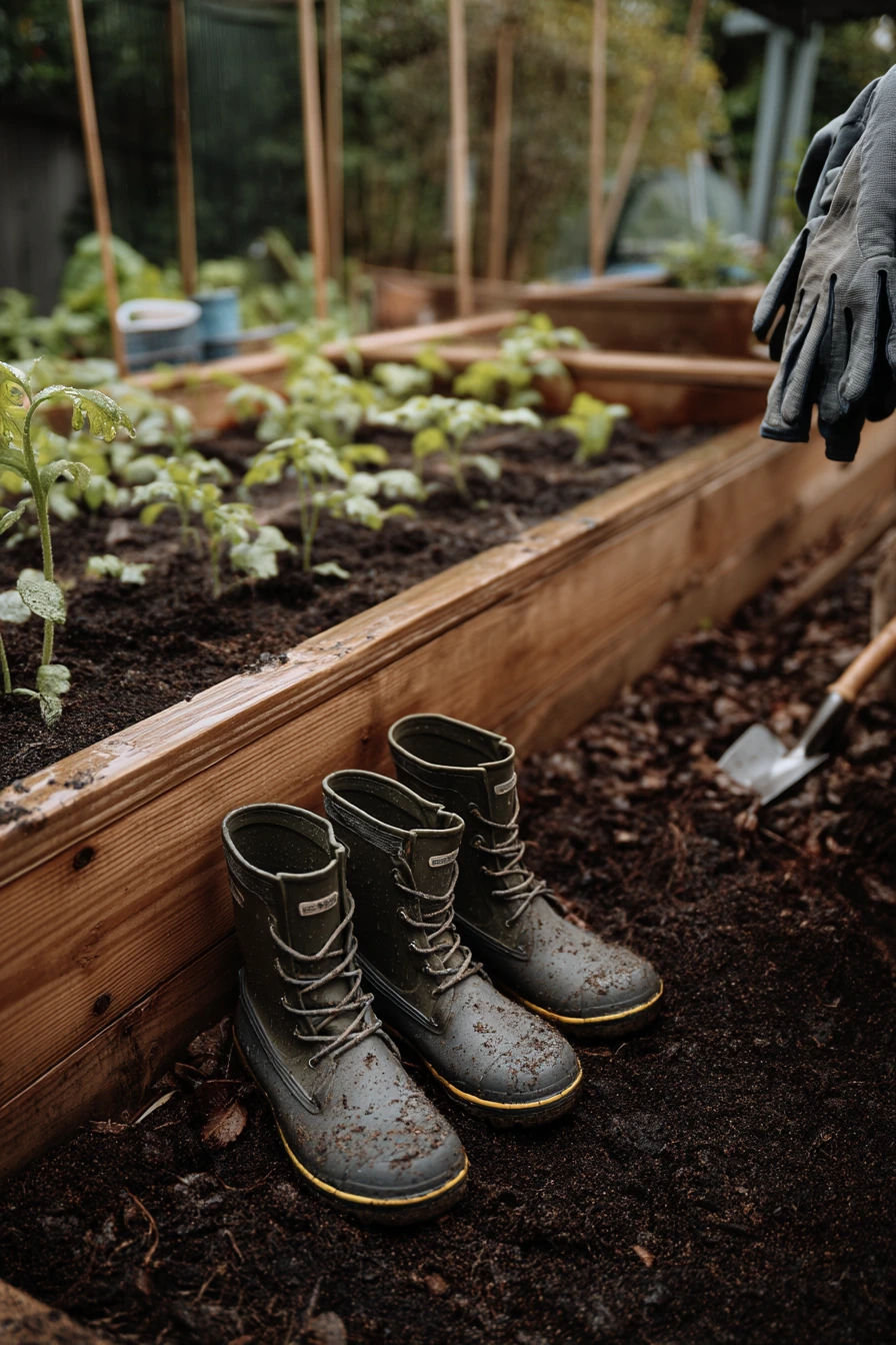 Starter Garden After a Rain