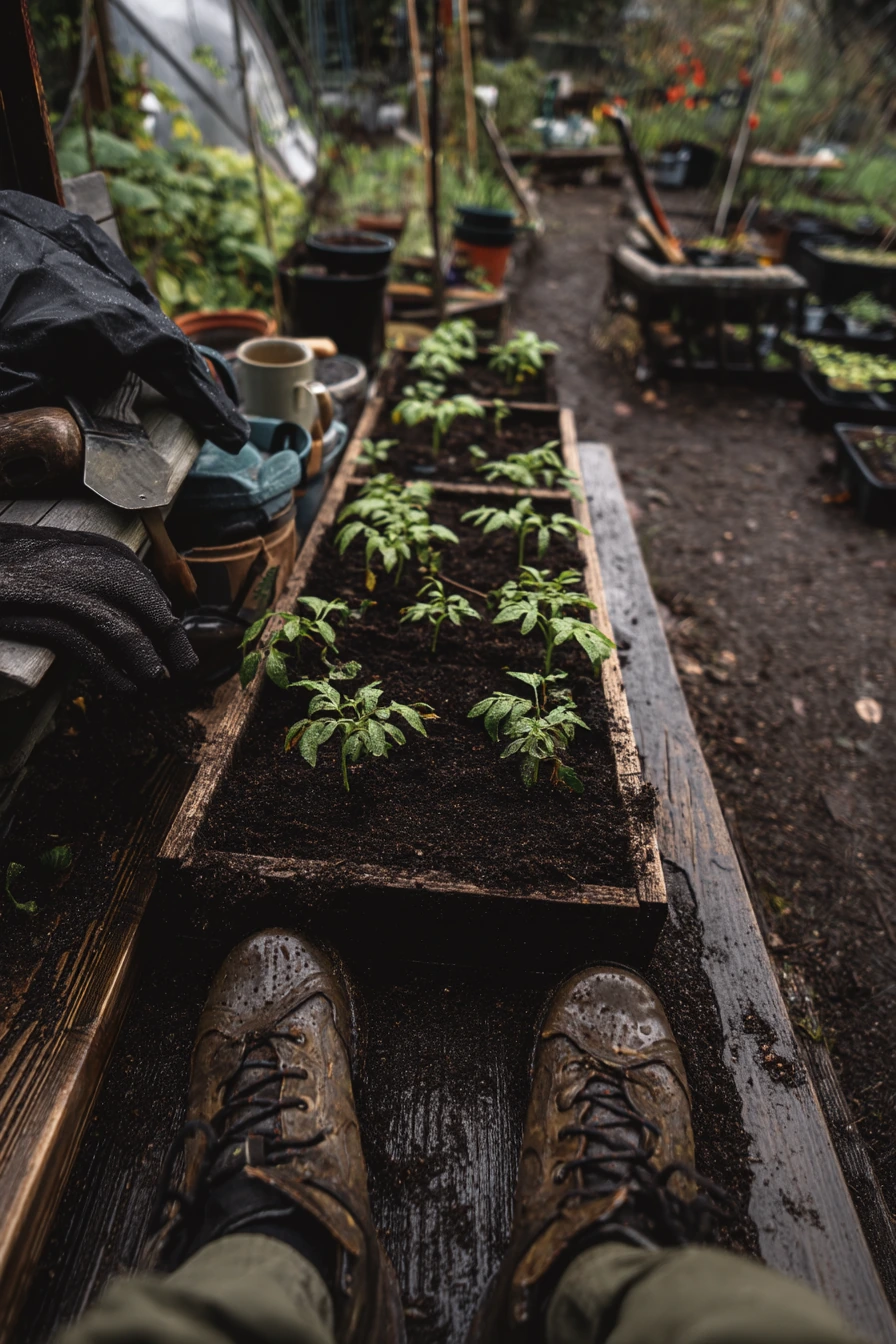 Starter Garden After a Rain