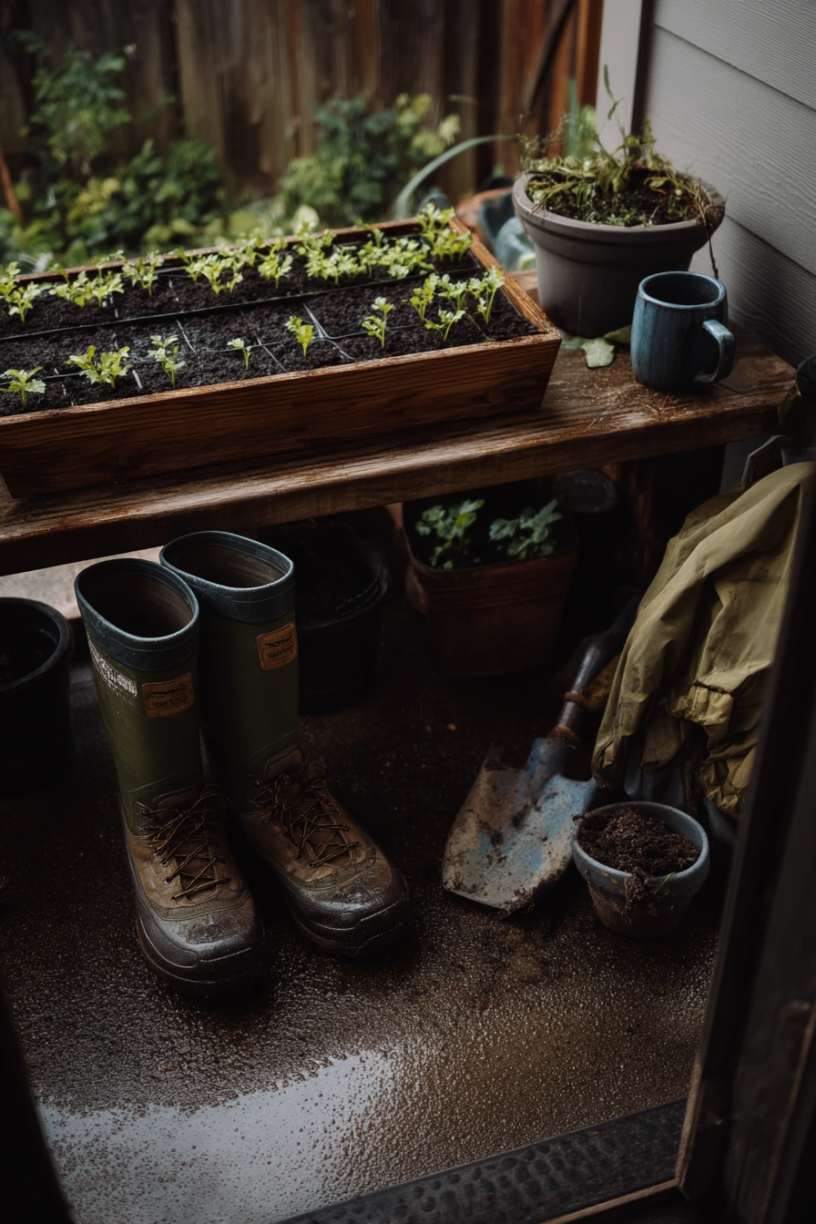 Starter Garden After a Rain