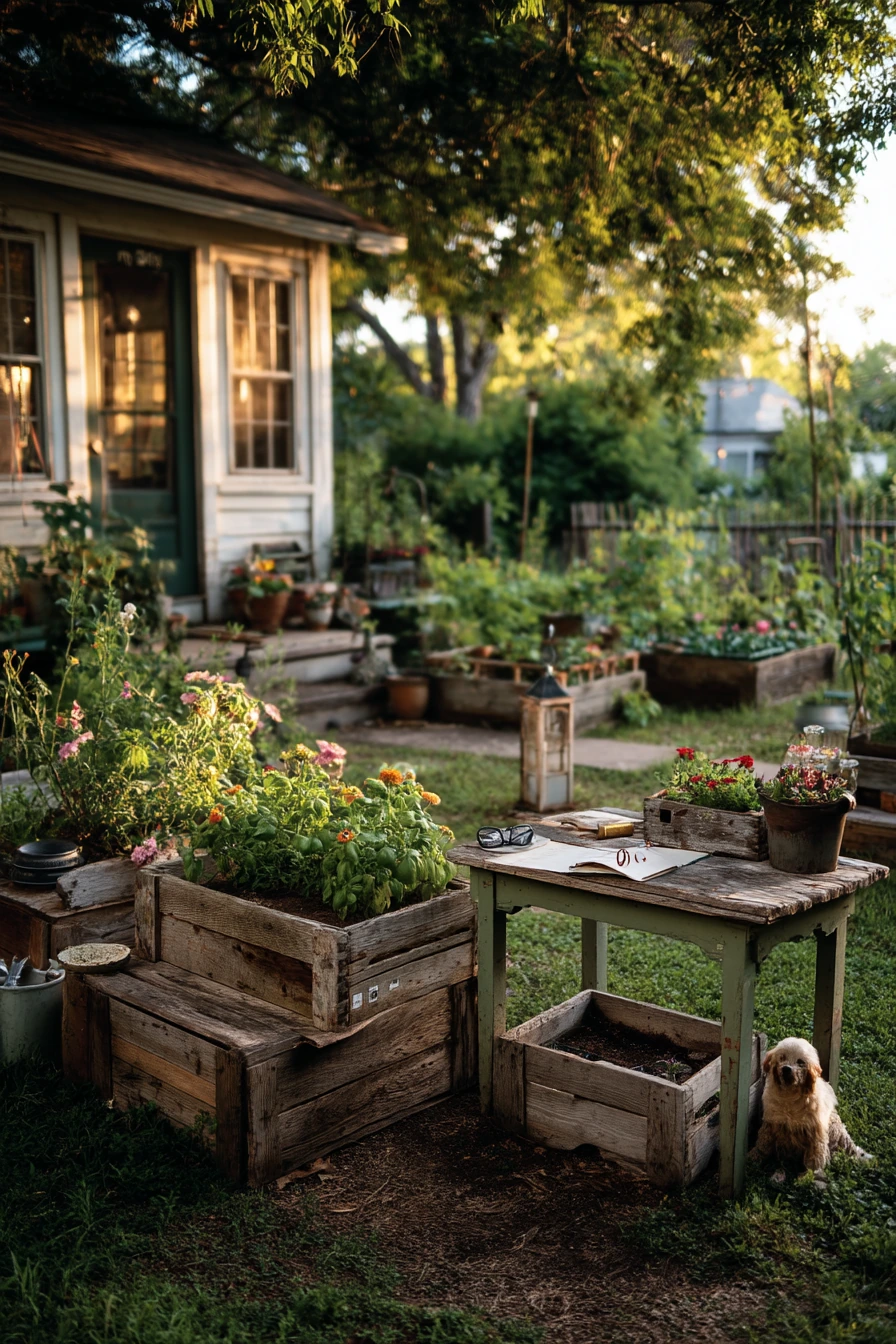 Thrifted Cottage Yard Bed Mix