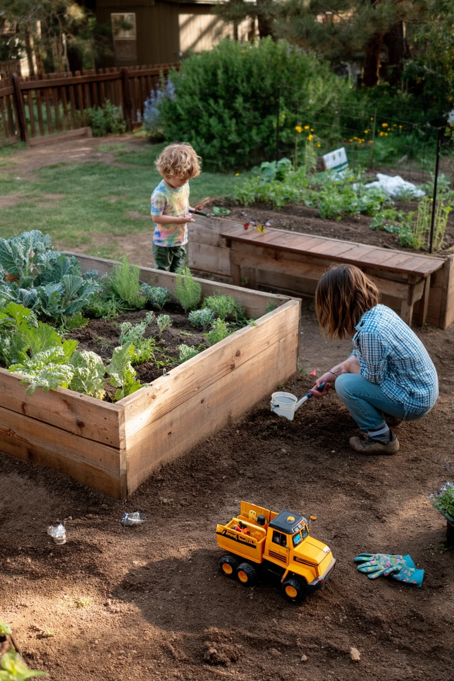 Kids’ Garden Strip Along the Fence
