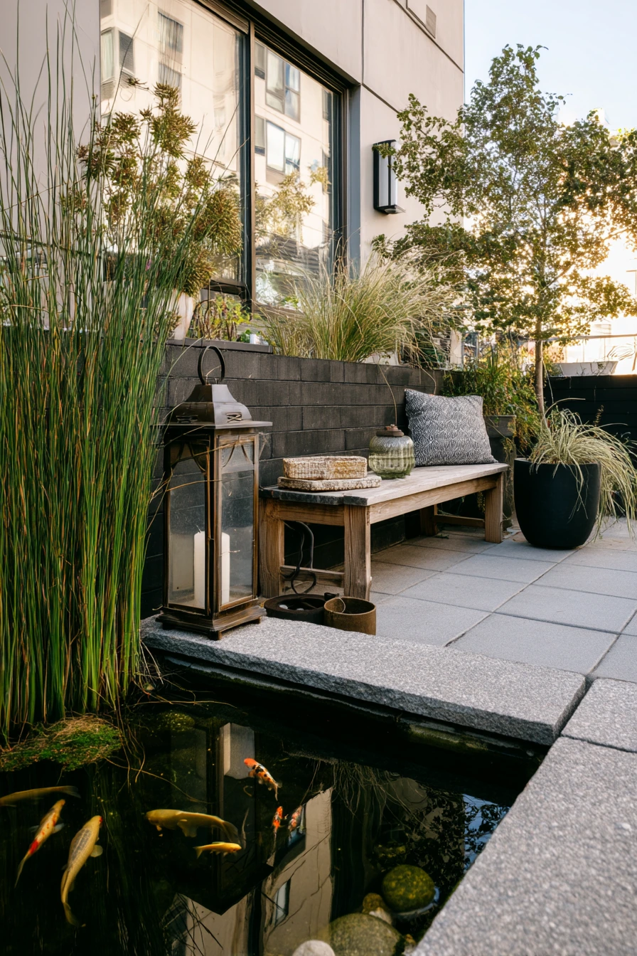 Renter-friendly koi pond container garden