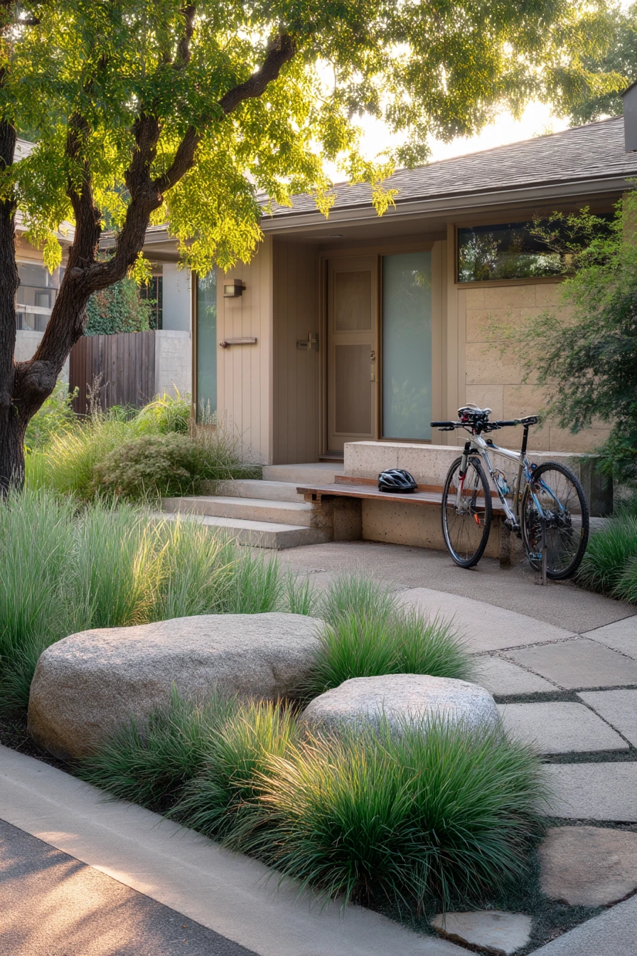 Front-yard koi pond with curb appeal