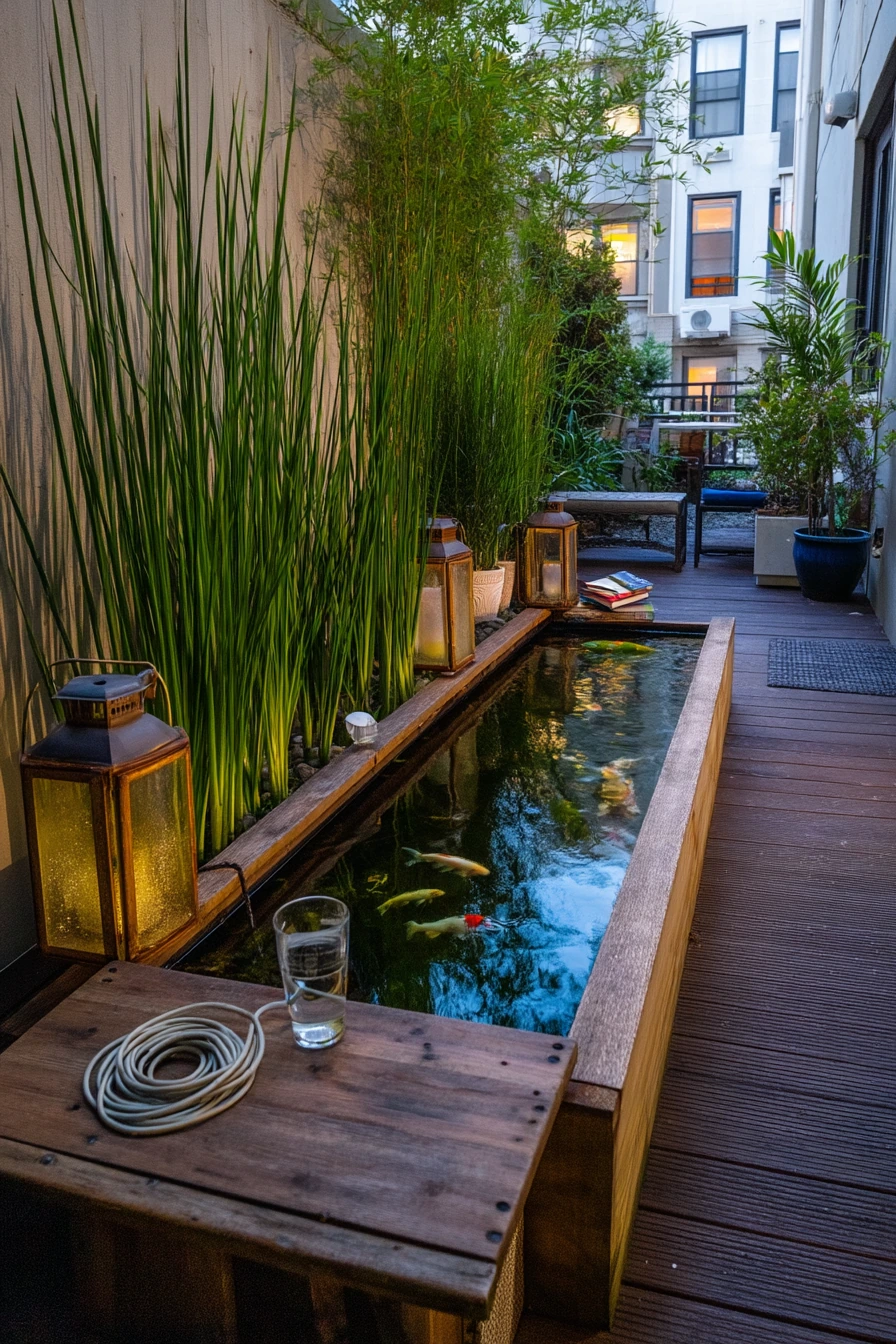 Renter-friendly koi pond container garden