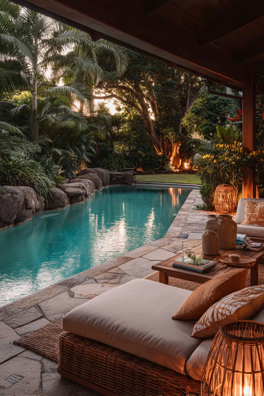 Resort-Like Weekend Lounge by the Pool