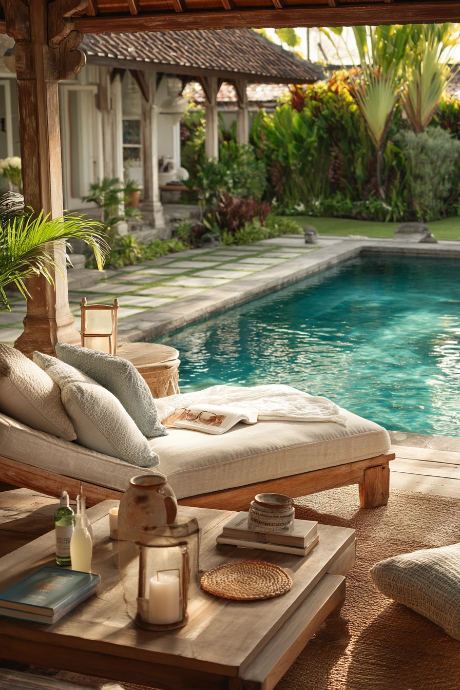 Resort-Like Weekend Lounge by the Pool