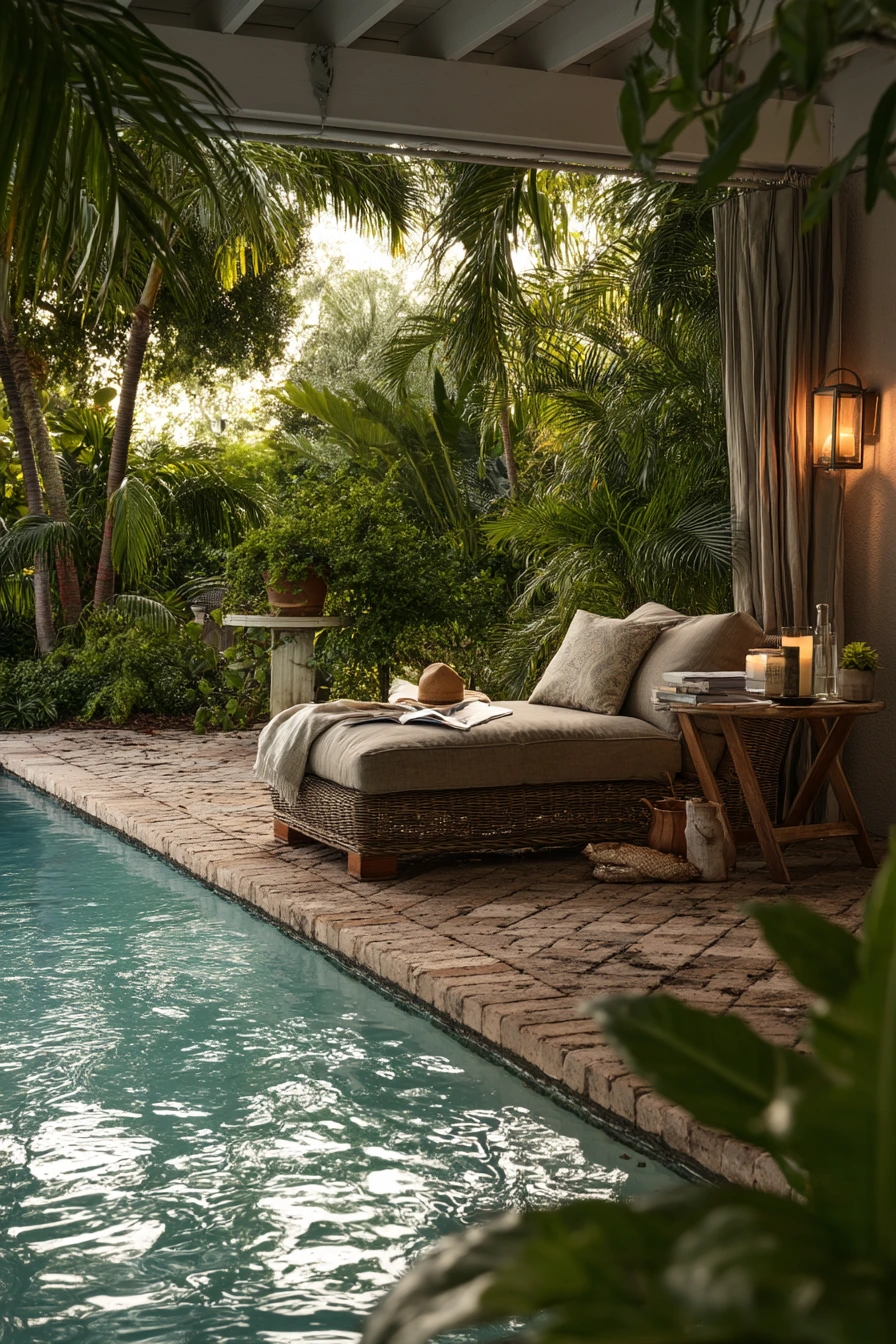 Resort-Like Weekend Lounge by the Pool