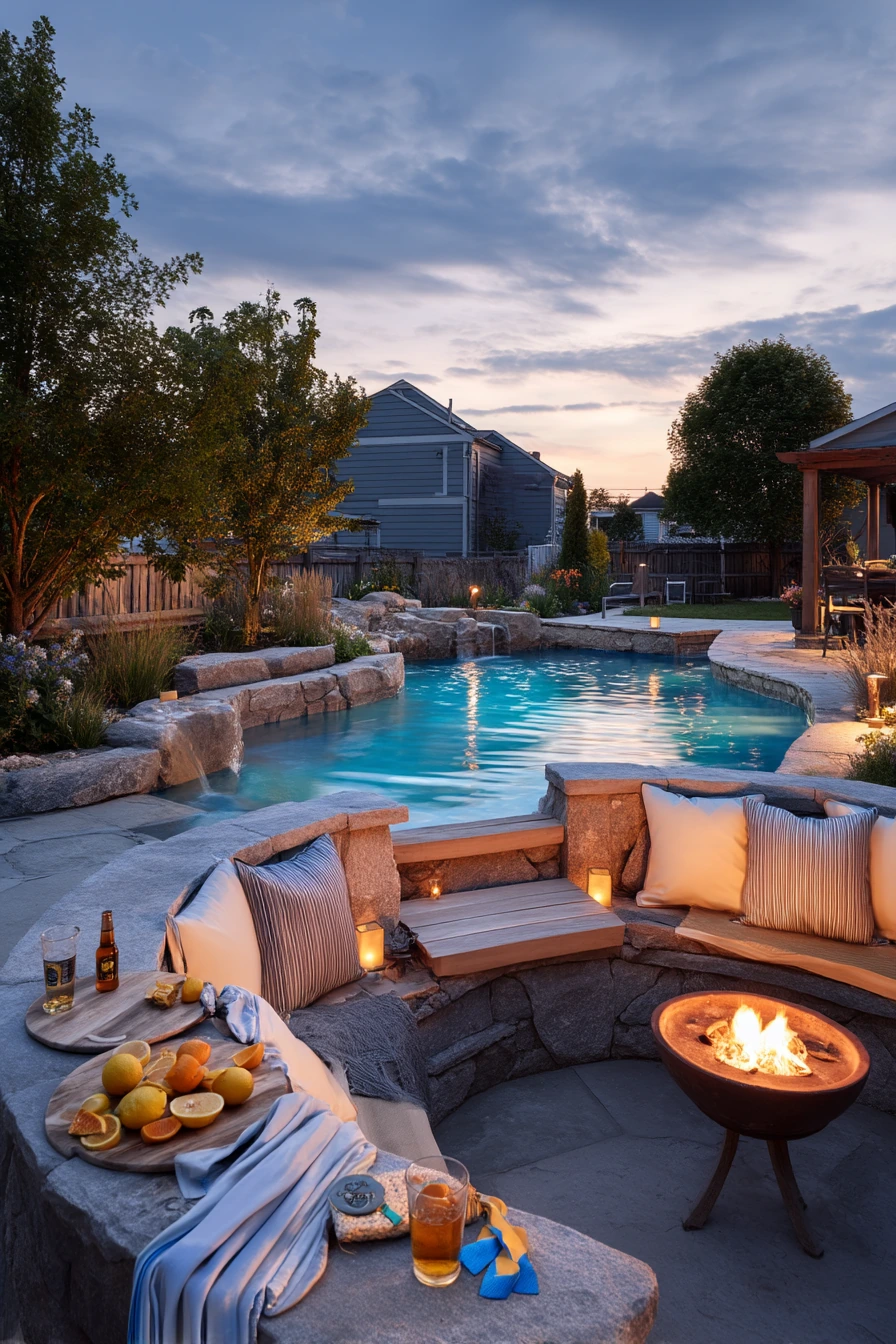 Backyard Entertaining with Fire and Water